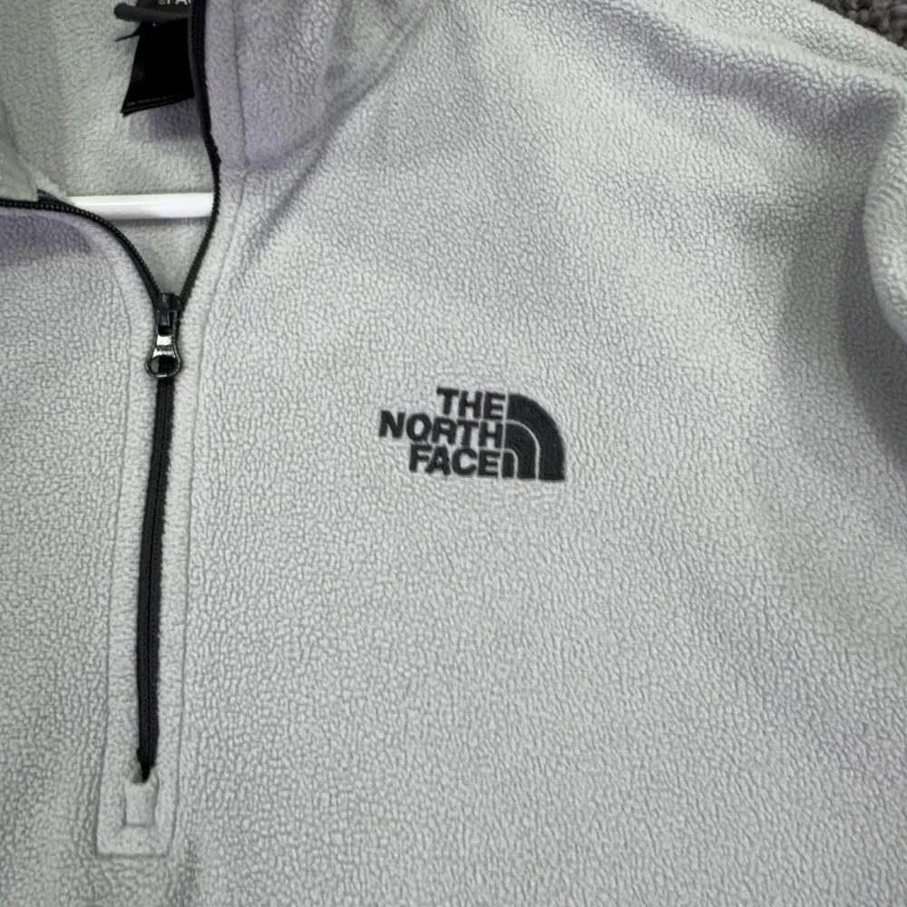 The North Face Sweatshirt Mens Small Gray Fleece 1/4 Zip Pullover Hiking